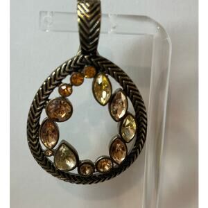 Premier Design vintage teardrop enhancer amber crystals